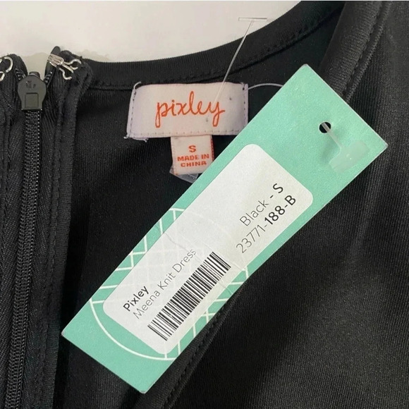 Stitch Fix PIXLEY Meena Knit Dress Floral Asymmetrical Women Small Sleeveless - Picture 5 of 13